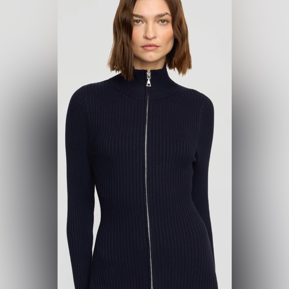 Modern Citizen Midnight Blue Ribbed Turtleneck Sweater